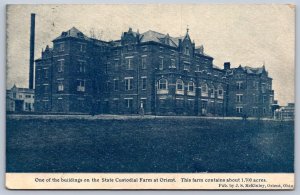 K48/ Orient Ohio Postcard c1910 State Custodial Farm Building 319