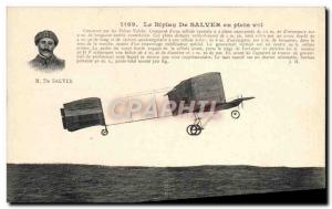 Postcard Old Jet Aviation Biplane Salver in flight