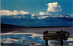 California Death Valley Bad Water Marker