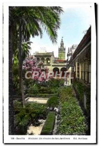 Old Postcard Sevilla Alcazar A los Rincon Jardinos