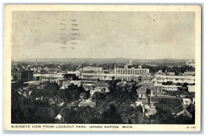 1935 Birds Eye View From Lookout Park Grand Rapids Michigan MI Vintage Postcard