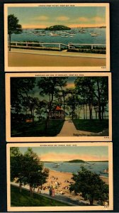 M39 Onset Bay, Bandstand by Moonlight, Bathing Beach and Harbor Boats Unused