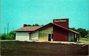 Red Steer Steak House Rocky Mount North Carolina NC UNP Chrome Postcard B11