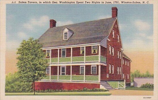 Salem Tavern In Which Geo Washington Spent Tow Nights In June 1791 Winston Sa...