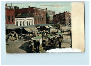 c1908 Commission Houses on South Delaware Street, Indianapolis IN Postcard 