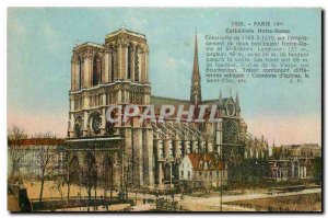 Old Postcard Paris Cathedrale Notre Dame