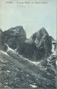 Slovakia Poland Tatry Zelazne Wrota od Kaczej Doliny Vintage Postcard 08.32