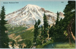 Mount Rainier National Park Washington Postcard 1543