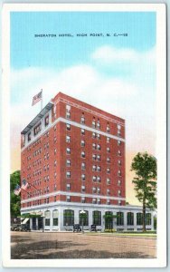 HIGH POINT, North Carolina NC  Roadside  SHERATON HOTEL ca1940s Linen Postcard