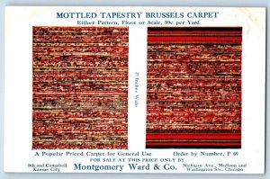 c1950 Mottled Tapestry Montgomery Ward Co. Chicago Illinois Advertising Postcard