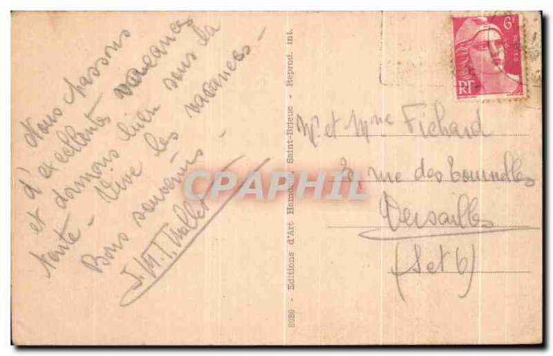 Old Postcard Coup de Mer La Digue of Portrieux Saint Quay Boat Sailboat