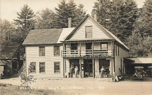 East Waterboro ME Store & Post Office Old Cars Real Photo Postcard