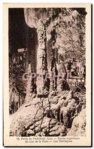 Old Postcard Padirac Puits Du Lac Superior Part In The Rain The Obelisks