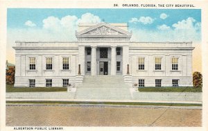 H84/ Orlando Florida Postcard c1915 Albertson Public Library 53
