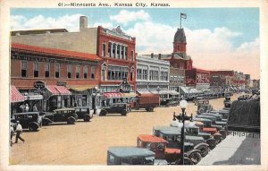 Kansas City Kansas Minnesota Avenue Vintage Postcard AA9283