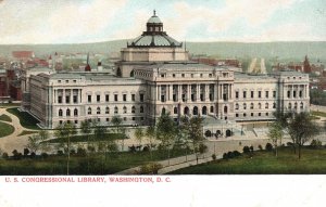 Vintage Postcard 1913 Congressional Library Building Landmark Washington D.C.