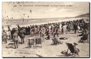 Old Postcard Deauville Beach La Plage Fleurie in the & # 39heure bath