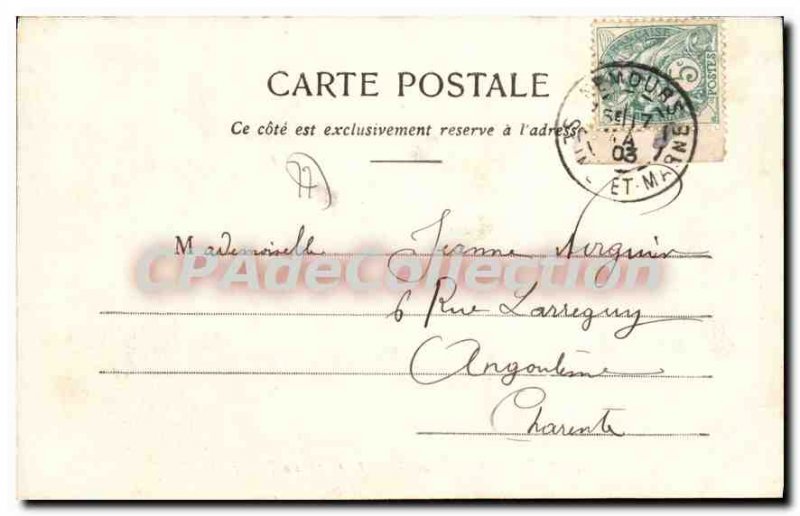 Old Postcard Rochers de Nemours Chaintreauville Chaos Refuge