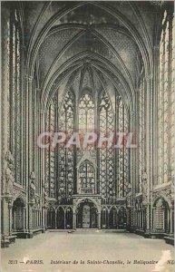 Postcard Old Paris Interior of the Holy Chapel Reliquary