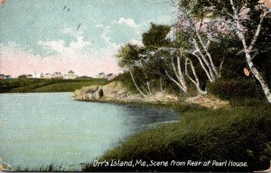 Maine Orr's Island Scene From Rear Of Pearl House 1909