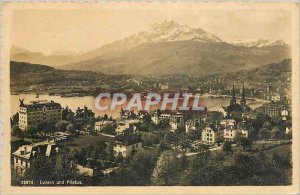 Old Postcard Luzern und Pilatus