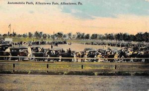 Automobile Car Park Allentown Fair Pennsylvania 1910c postcard