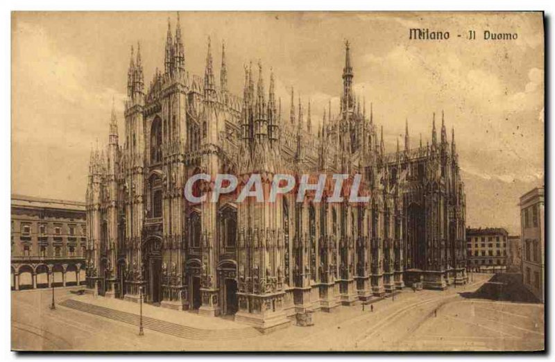 Old Postcard Milano Il Duomo