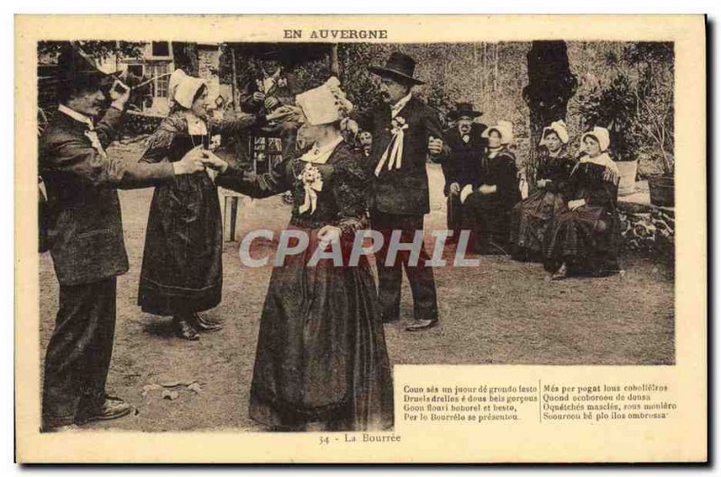 Old Postcard In Auvergne The Folklore wad