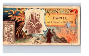 Vintage 1890's Victorian Trade Card Toblerone Swiss Chocolate - Dante