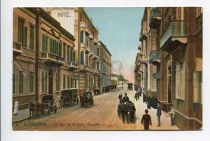 426006 EGYPT Alexandria Porte Rossette street Hotel Vintage postcard