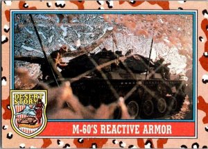 Military 1991 Topps Dessert Storm Card M-60 Tank's Reactive Armor sk21319