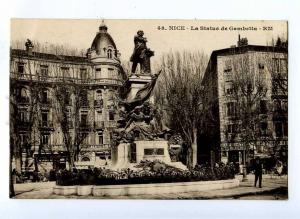 191236 FRANCE NICE La Statue de Gambetta Vintage postcard