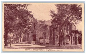 c1910's Central Presbyterian Church Buffalo New York NY Antique Postcard