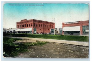 c1910 Business District East Side Toppenish Washington WA Posted Postcard