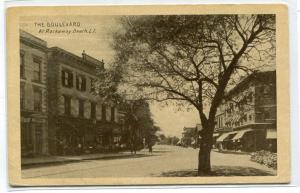 The Boulevard Street Scene Rockaway Beach Long Island New York postcard