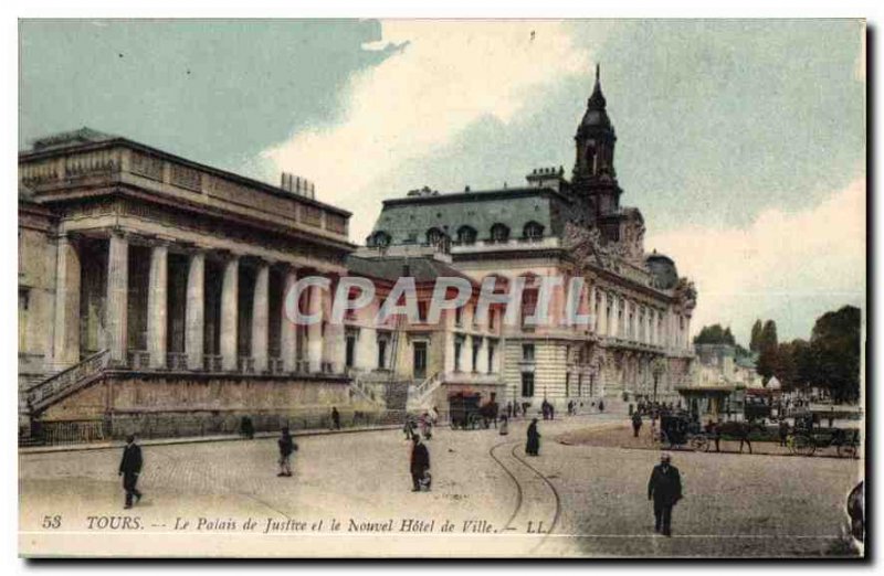 Postcard The Old Courthouse Towers and New Town Hall