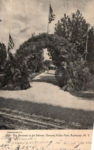 Vintage Postcard 1906 Entrance to the Subway Genesee Valley Park Rochester NY