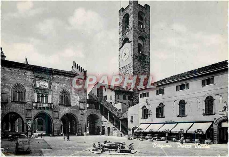 Postcard Modern Bergamo Piazza Vecchia