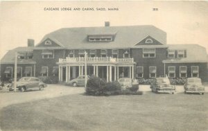 1940s Saco Maine Cascade Lodge Cabins autos occupation Postcard 25-11727
