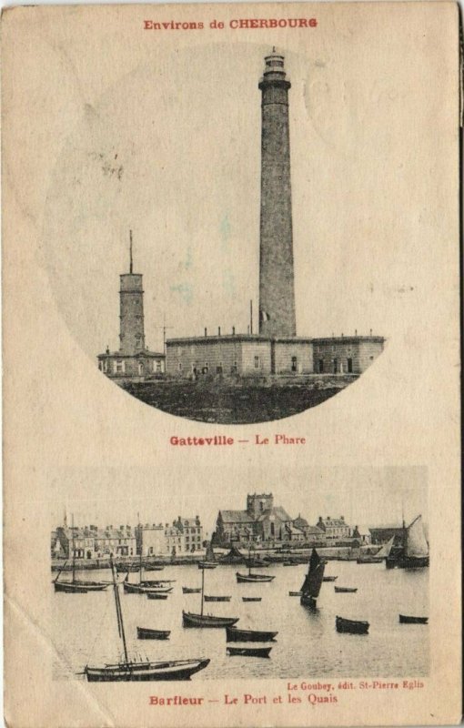 CPA BARFLEUR - le Port et la Phare de GATTEVILLE (149749)