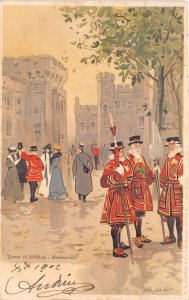 Lot256 tower of london beefeaters artist signed henri cassiers uk