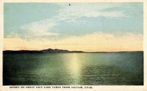 UT - Great Salt Lake. Sunset