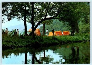 CHITOSE, JAPAN ~ Lake Shikotsu MORAPPU CAMPGROUND Tents   4x6 Postcard