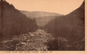 Vintage Postcard 1910's Scene From West River Valley Jamaica Vermont VT