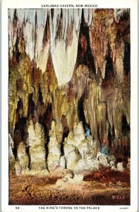 The Kings Throne in the Palace Carlsbad Cavern National Park New Mexico Postcard