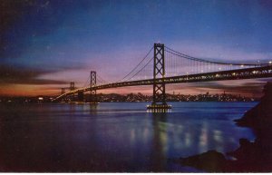 PC6893  SAN FRANCISCO BAY BRIDGE AT NIGHT