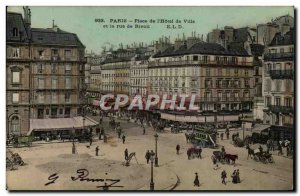 Paris Old Postcard Place of & # City 39hotel and the Rue de Rivoli