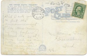 US Washington, D.C. US Treasury, Washington Monument.  Stamp #498  1923
