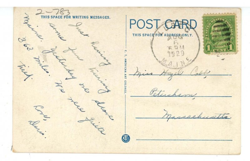 ME - Bangor. Boston Boat Entering the Narrows