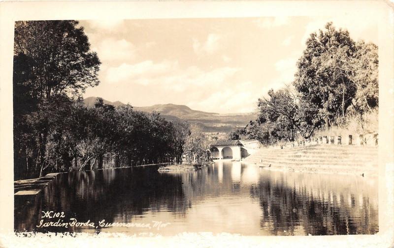 Guernavaca Morelos Mexico~Jardin Borda View~1930s RPPC-Postcard